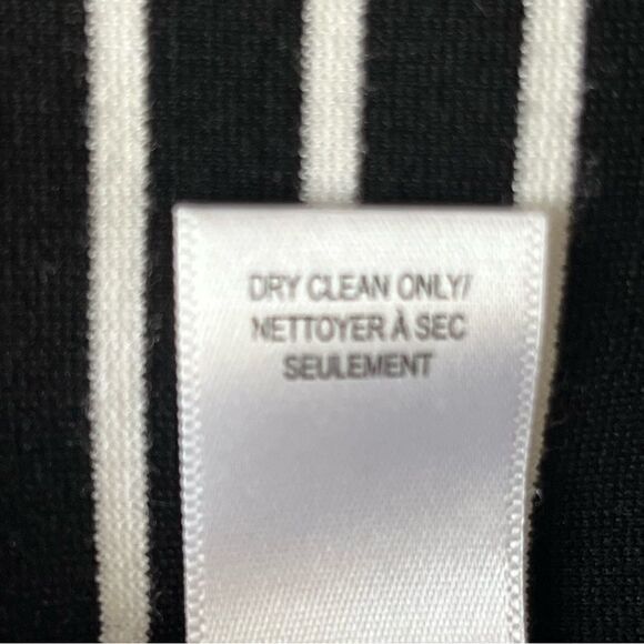 BANANA Republic tank dress horizontal stripes back zipper black white size M - Picture 5 of 12